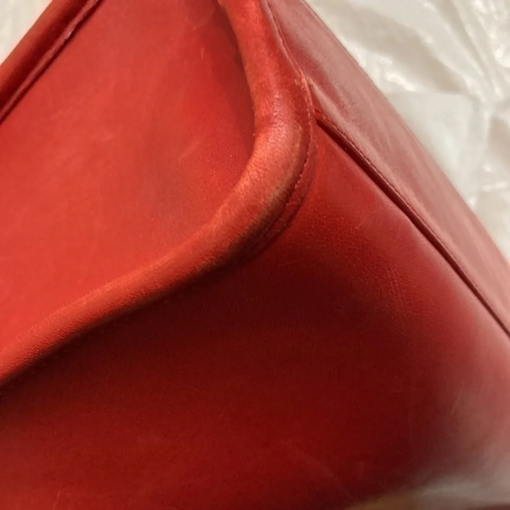 Coach vintage red leather NYC new York city spectator bag 9795 RARE
